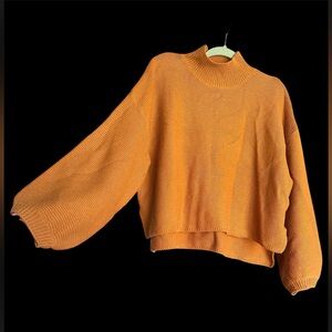 Cozy Orange Knit Sweater